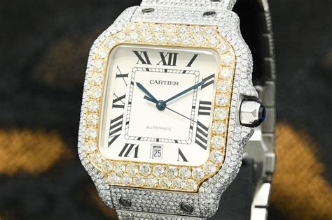 diamond encrusted cartier watch|diamond cartier watch price.